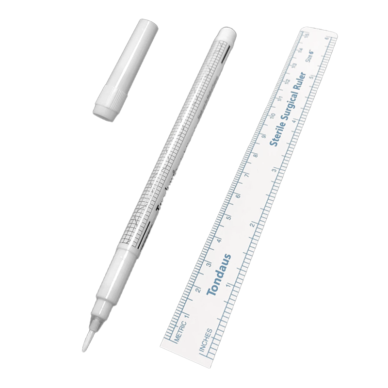 Sterile Brow Mapping White Pen + Ruler